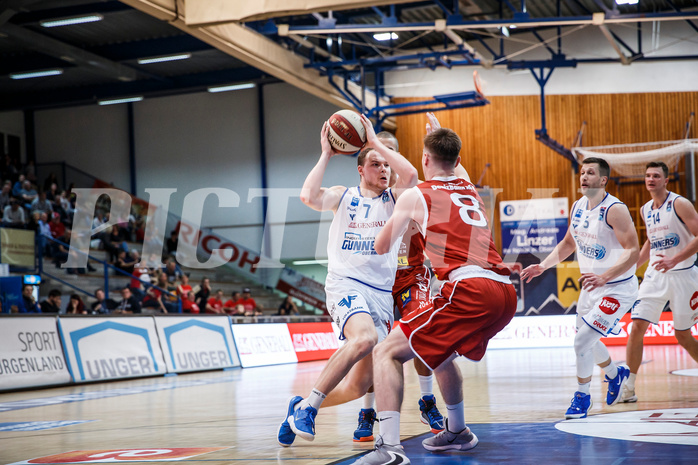 Basketball, Admiral Basketball Superliga 2019/20, Grunddurchgang 8.Runde, Oberwart Gunners, Traiskirchen Lions, Sebastian Käferle (7)