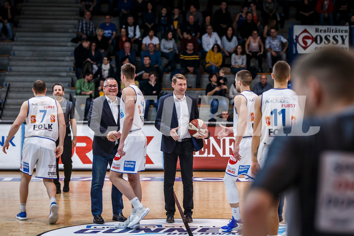 Basketball, Admiral Basketball Superliga 2019/20, Grunddurchgang 8.Runde, Oberwart Gunners, Traiskirchen Lions, Patronanzaufwurf O.K. Haus
