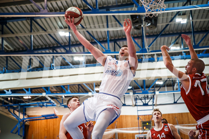 Basketball, Admiral Basketball Superliga 2019/20, Grunddurchgang 8.Runde, Oberwart Gunners, Traiskirchen Lions, Andrius Mikutis (5)