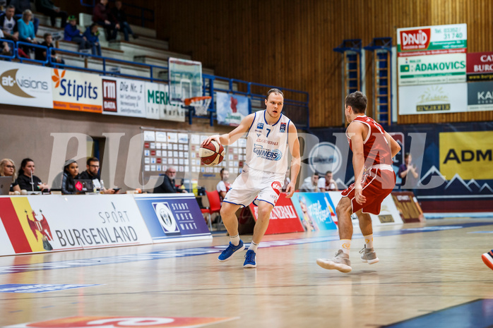 Basketball, Admiral Basketball Superliga 2019/20, Grunddurchgang 8.Runde, Oberwart Gunners, Traiskirchen Lions, Sebastian Käferle (7)
