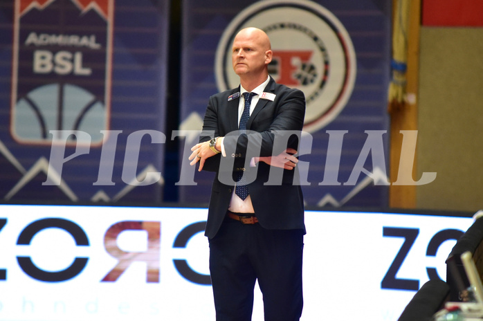 Basketball Superliga 2019/20, Grunddurchgang 8.Runde Flyers Wels vs. Kapfenberg, Mike Coffin (Head Coach)


