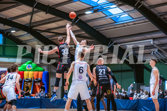 Basketball Basketball Superliga 2021/22, Grunddurchgang 15.Runde Vienna D.C. Timberwolves vs. Flyers Wels