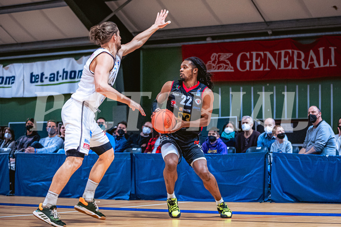 Basketball Basketball Superliga 2021/22, Grunddurchgang 15.Runde Vienna D.C. Timberwolves vs. Flyers Wels