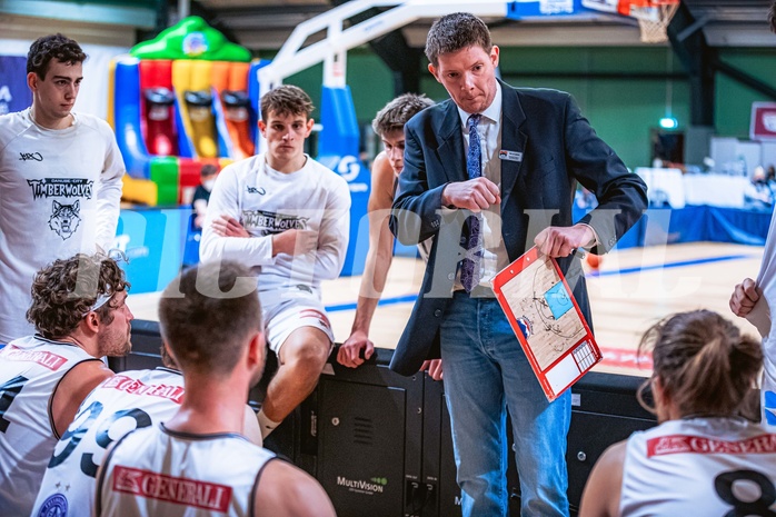 Basketball Basketball Superliga 2021/22, Grunddurchgang 15.Runde Vienna D.C. Timberwolves vs. Flyers Wels