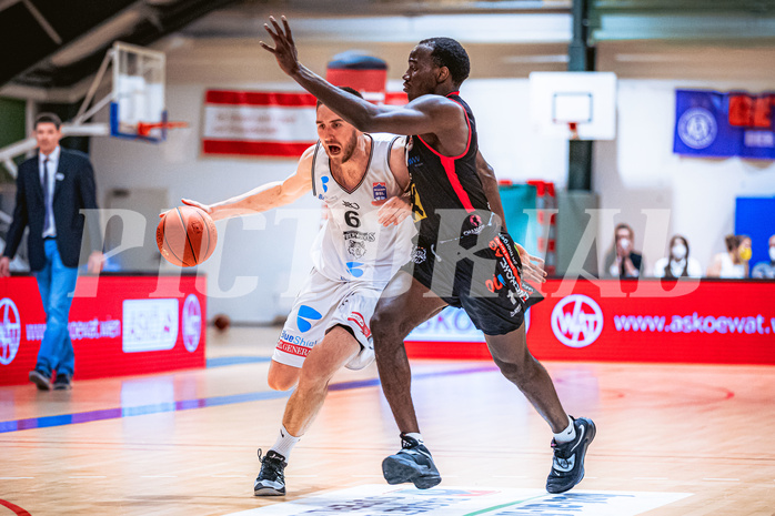 Basketball Basketball Superliga 2021/22, Grunddurchgang 15.Runde Vienna D.C. Timberwolves vs. Flyers Wels