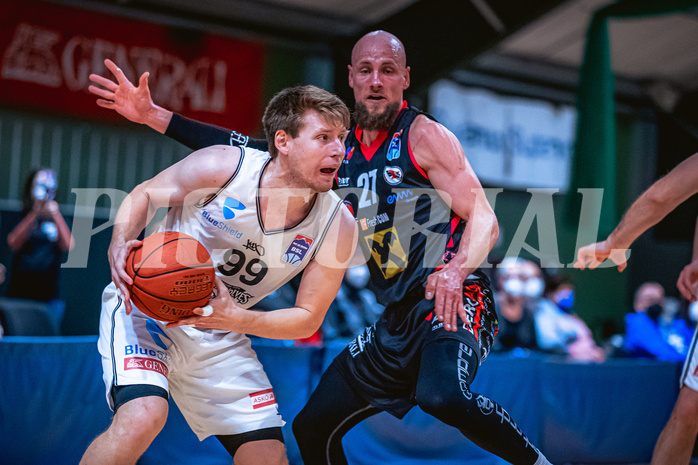 Basketball Basketball Superliga 2021/22, Grunddurchgang 15.Runde Vienna D.C. Timberwolves vs. Flyers Wels