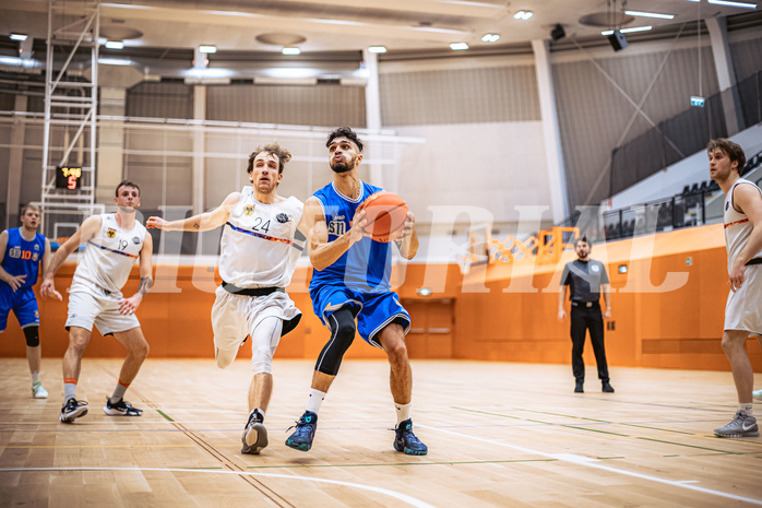 Basketball, Basketball Zweite Liga 2022/23, Grunddurchgang 10.Runde, Vienna United, BBU Salzburg, Philipp Steinmeyer (24), Adrian Mitchell (7)