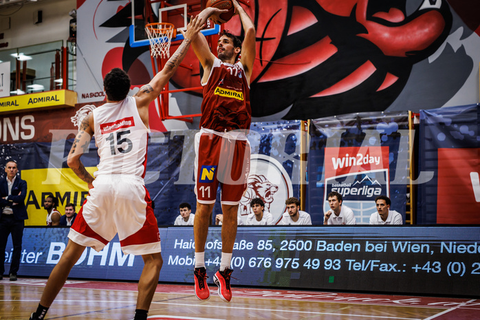 Basketball, win2day Basketball Superliga 2022/23, Grunddurchgang 1.Runde, Traiskirchen Lions, BC GGMT Vienna, Fabricio Vay (11)