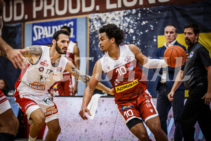 Basketball, win2day Basketball Superliga 2022/23, Grunddurchgang 1.Runde, Traiskirchen Lions, BC GGMT Vienna, Evan Taylor (10)