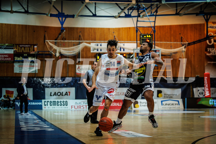 Basketball, win2day Basketball Superliga 2022/23, Grunddurchgang Runde 7, Oberwart Gunners, Gmunden Swans, 