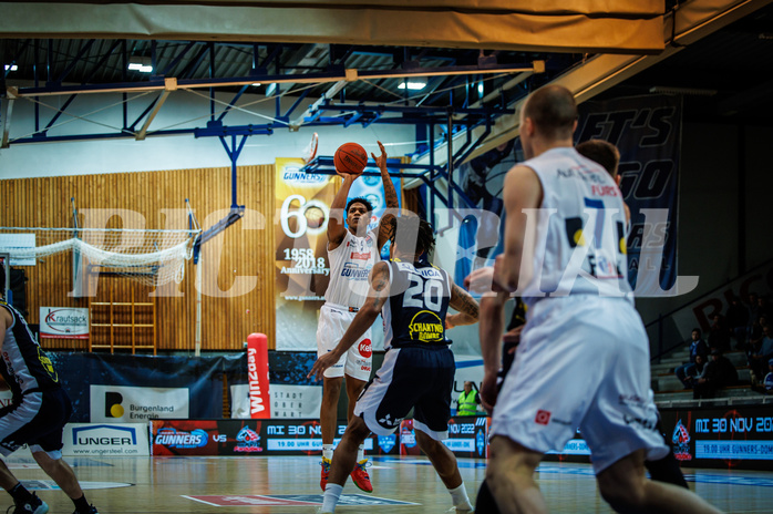 Basketball, win2day Basketball Superliga 2022/23, Grunddurchgang Runde 7, Oberwart Gunners, Gmunden Swans, 