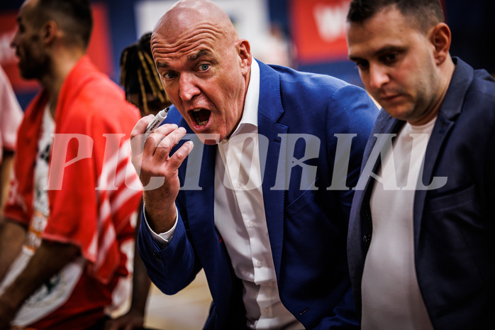 Basketball, win2day Basketball Superliga 2022/23, Grunddurchgang 1.Runde, Traiskirchen Lions, BC GGMT Vienna, Aramis Naglic (Head Coach)