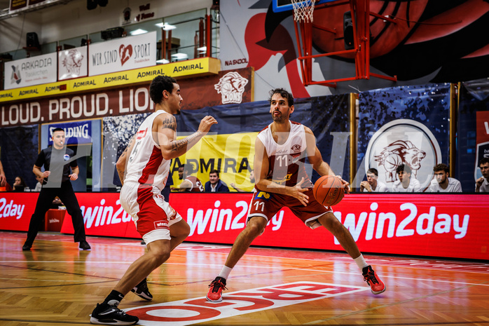 Basketball, win2day Basketball Superliga 2022/23, Grunddurchgang 1.Runde, Traiskirchen Lions, BC GGMT Vienna, Fabricio Vay (11)