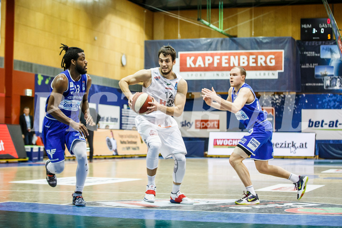 Basketball, bet-at-home Basketball Superliga 2020/21, Grunddurchgang 10.Runde, Kapfenberg Bulls, Oberwart Gunners, Nemanja Krstic (12)