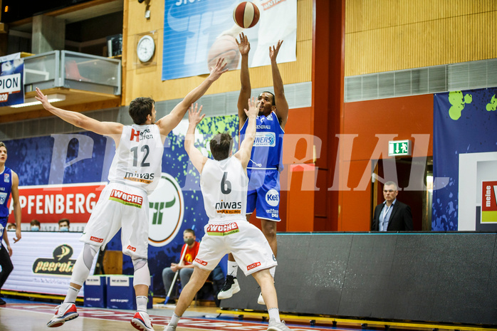 Basketball, bet-at-home Basketball Superliga 2020/21, Grunddurchgang 10.Runde, Kapfenberg Bulls, Oberwart Gunners, Lawrence Alexander (4)