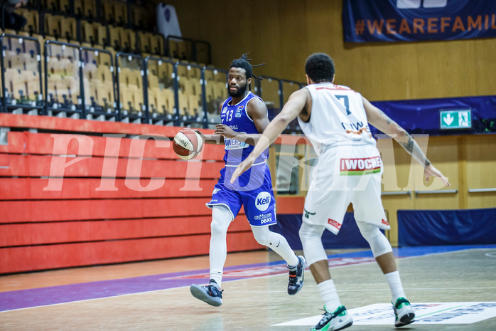 Basketball, bet-at-home Basketball Superliga 2020/21, Grunddurchgang 10.Runde, Kapfenberg Bulls, Oberwart Gunners, Quincy Diggs (13)