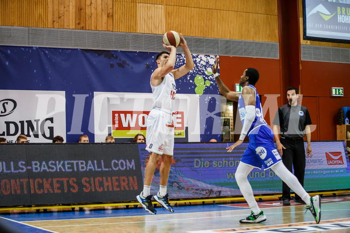 Basketball, bet-at-home Basketball Superliga 2020/21, Grunddurchgang 10.Runde, Kapfenberg Bulls, Oberwart Gunners, Nemanja Krstic (12)