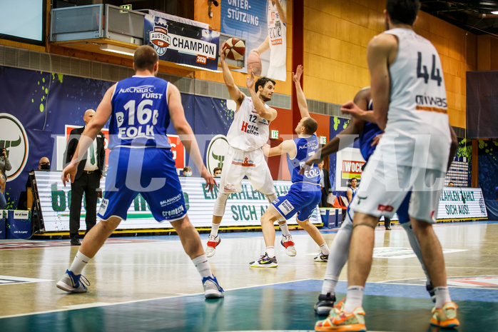 Basketball, bet-at-home Basketball Superliga 2020/21, Grunddurchgang 10.Runde, Kapfenberg Bulls, Oberwart Gunners, Nemanja Krstic (12)
