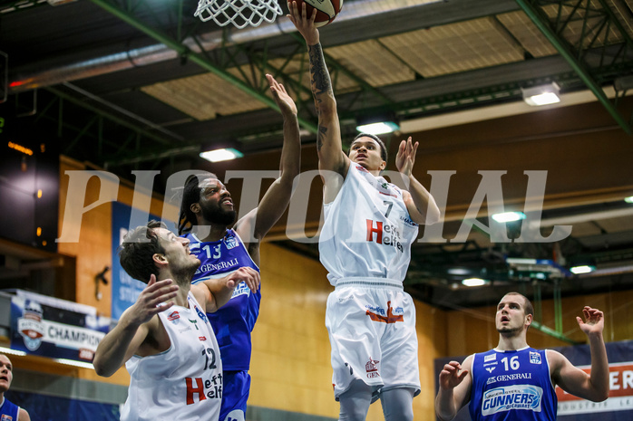 Basketball, bet-at-home Basketball Superliga 2020/21, Grunddurchgang 10.Runde, Kapfenberg Bulls, Oberwart Gunners, A.J. Turner (7)
