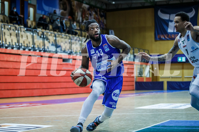 Basketball, bet-at-home Basketball Superliga 2020/21, Grunddurchgang 10.Runde, Kapfenberg Bulls, Oberwart Gunners, Quincy Diggs (13)