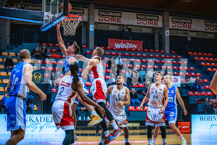 Basketball, Win2Day Superliga 2022/23, Grunddurchgang 14.Runde, BC GGMT Vienna, Unger Steel Gunners Oberwart, Derek Hanes (14)