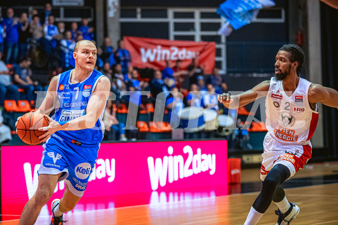 Basketball, Win2Day Superliga 2022/23, Grunddurchgang 14.Runde, BC GGMT Vienna, Unger Steel Gunners Oberwart, Sebastian Käferle (7)