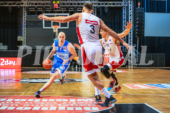 Basketball, Win2Day Superliga 2022/23, Grunddurchgang 14.Runde, BC GGMT Vienna, Unger Steel Gunners Oberwart, Sebastian Käferle (7)