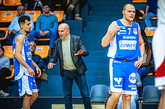 Basketball, Win2Day Superliga 2022/23, Grunddurchgang 14.Runde, BC GGMT Vienna, Unger Steel Gunners Oberwart, Derek Hanes (14), Goran Patekar (Coach)