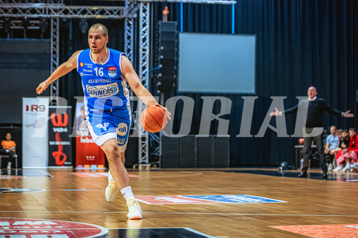Basketball, Win2Day Superliga 2022/23, Grunddurchgang 14.Runde, BC GGMT Vienna, Unger Steel Gunners Oberwart, Renato Poljak (16)