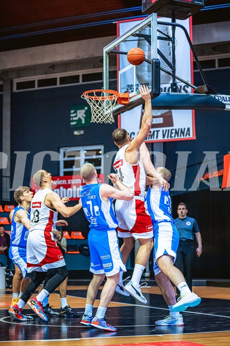 Basketball, Win2Day Superliga 2022/23, Grunddurchgang 14.Runde, BC GGMT Vienna, Unger Steel Gunners Oberwart, Enis Murati (44)