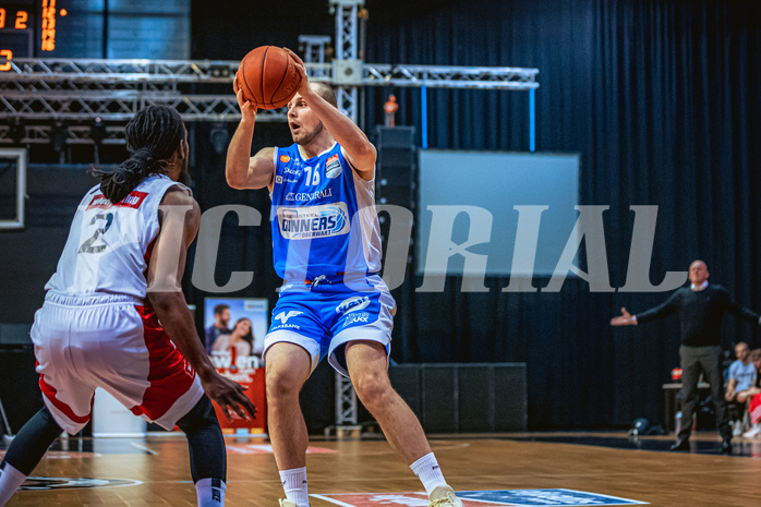 Basketball, Win2Day Superliga 2022/23, Grunddurchgang 14.Runde, BC GGMT Vienna, Unger Steel Gunners Oberwart, Renato Poljak (16)