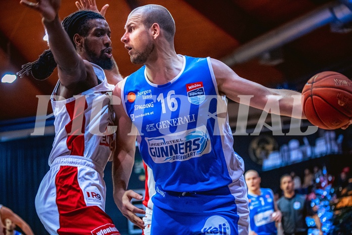 Basketball, Win2Day Superliga 2022/23, Grunddurchgang 14.Runde, BC GGMT Vienna, Unger Steel Gunners Oberwart, Renato Poljak (16)