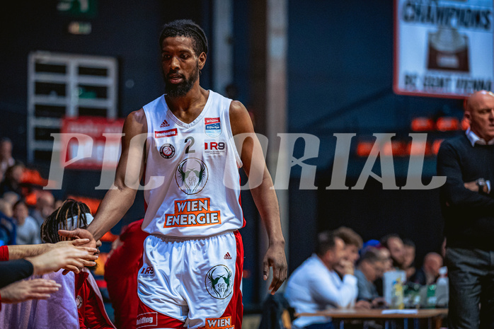 Basketball, Win2Day Superliga 2022/23, Grunddurchgang 14.Runde, BC GGMT Vienna, Unger Steel Gunners Oberwart, Carlos Novas Mateo (2)