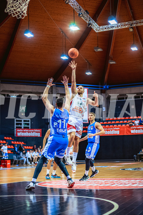 Basketball, Win2Day Superliga 2022/23, Grunddurchgang 14.Runde, BC GGMT Vienna, Unger Steel Gunners Oberwart, Enis Murati (44)