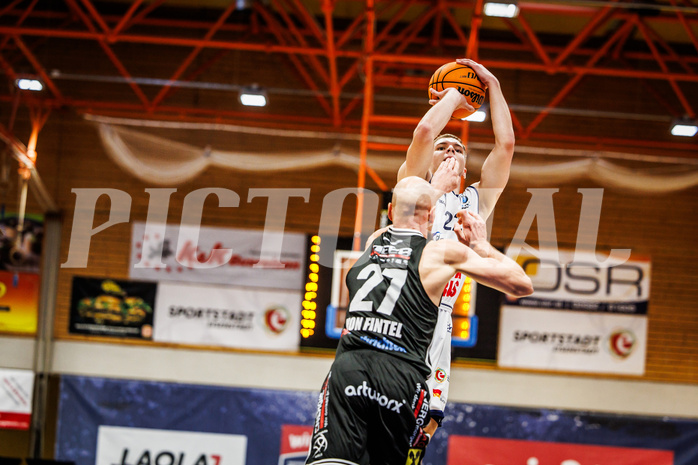 Basketball, win2day Basketball Superliga 2023/224, Grunddurchgang Runde 2, BBC Nord Dragonz, Flyers Wels, Filip Bjelanovic (22)