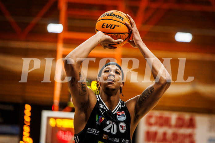 Basketball, win2day Basketball Superliga 2023/224, Grunddurchgang Runde 2, BBC Nord Dragonz, Flyers Wels, Christopher Ferguson (20)
