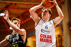 Basketball, win2day Basketball Superliga 2023/224, Grunddurchgang Runde 2, BBC Nord Dragonz, Flyers Wels, Valentin Pasterk (6)