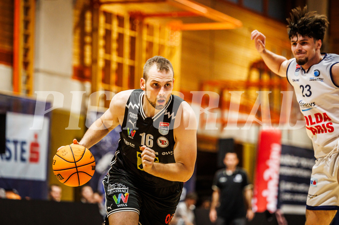 Basketball, win2day Basketball Superliga 2023/224, Grunddurchgang Runde 2, BBC Nord Dragonz, Flyers Wels, Renato Poljak (16)