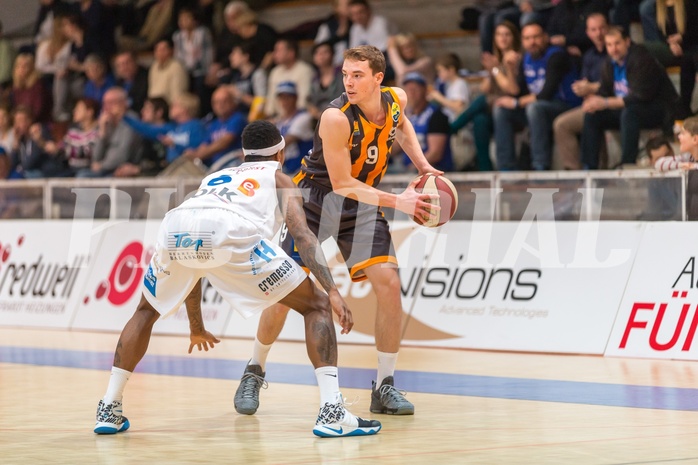 Basketball, ABL 2016/17, Grunddurchgang 22.Runde, Oberwart Gunners, Klosterneuburg Dukes, Clemens Leydolf (9), Derek Jackson Jr. (6)