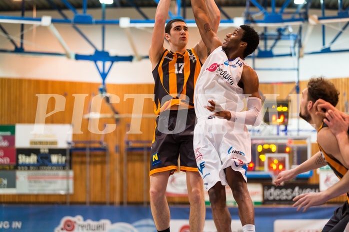 Basketball, ABL 2016/17, Grunddurchgang 22.Runde, Oberwart Gunners, Klosterneuburg Dukes, Gorgi Bezhanishvili (17), Andell Cumberbatch (13)