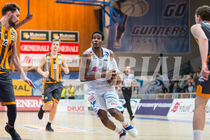 Basketball, ABL 2016/17, Grunddurchgang 22.Runde, Oberwart Gunners, Klosterneuburg Dukes, Andell Cumberbatch (13), Christoph Greimeister (12)