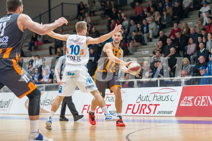 Basketball, ABL 2016/17, Grunddurchgang 22.Runde, Oberwart Gunners, Klosterneuburg Dukes, Timur Bas (4), Georg Wolf (10)