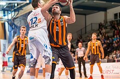 Basketball, ABL 2016/17, Grunddurchgang 22.Runde, Oberwart Gunners, Klosterneuburg Dukes, Jozo Rados (11), Benjamin Blazevic (12)