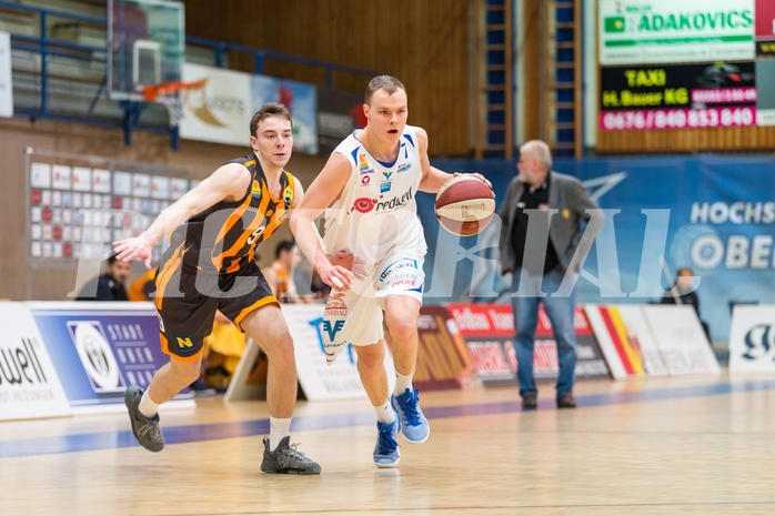 Basketball, ABL 2016/17, Grunddurchgang 22.Runde, Oberwart Gunners, Klosterneuburg Dukes, Sebastian Käferle (7), Clemens Leydolf (9)