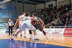 Basketball, ABL 2016/17, Grunddurchgang 22.Runde, Oberwart Gunners, Klosterneuburg Dukes, Jozo Rados (11), Benjamin Blazevic (12)