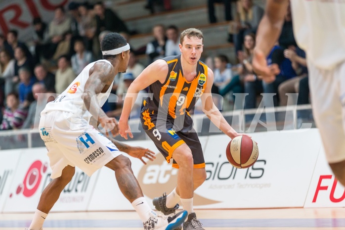 Basketball, ABL 2016/17, Grunddurchgang 22.Runde, Oberwart Gunners, Klosterneuburg Dukes, Clemens Leydolf (9), Derek Jackson Jr. (6)