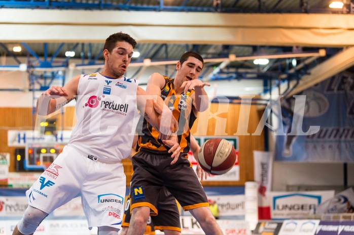 Basketball, ABL 2016/17, Grunddurchgang 22.Runde, Oberwart Gunners, Klosterneuburg Dukes, Benjamin Blazevic (12), Gorgi Bezhanishvili (17)