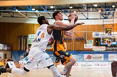 Basketball, ABL 2016/17, Grunddurchgang 22.Runde, Oberwart Gunners, Klosterneuburg Dukes, Lennard Burgemeister (10), Christopher McNealy (8)