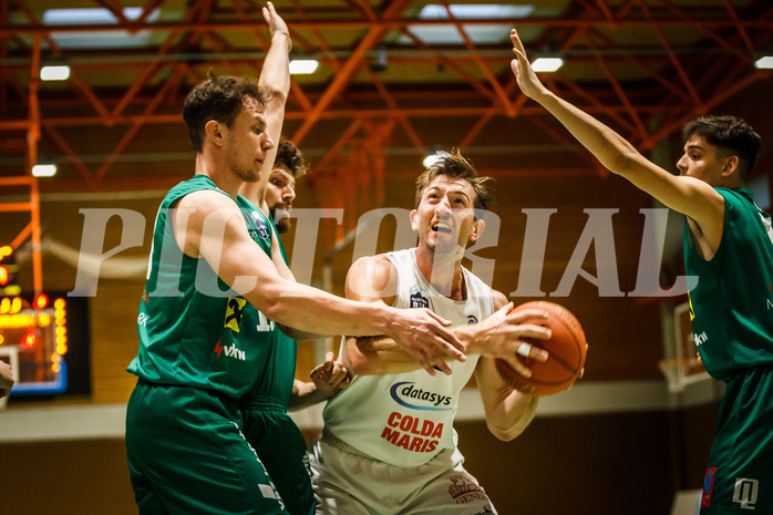 Basketball, Basketball Zweite Liga 2021/22, Grunddurchgang 2. Runde, BBC Nord Dragonz, Dornbirn Lions, Jordan David Roberts (2)