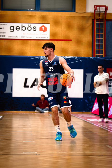Basketball, win2day Basketball Superliga 2023/24, Grunddurchgang 4.Runde, Traiskirchen Lions, BBC Nord Dragonz, Dogus Demirel (23)